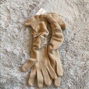 J Crew Knit Ruched Gloves